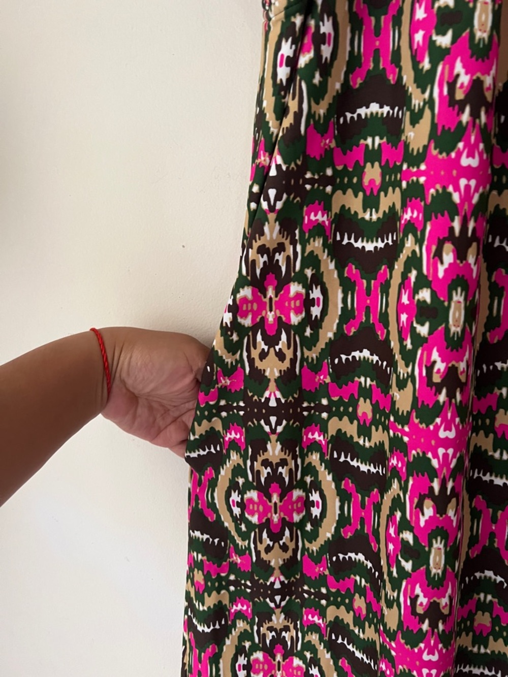 Jude Connally Women's Shari Multicolor Ruffle Trim Stretch Dress Sz Small Pocket - Picture 8 of 9